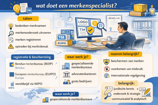 Alles over het beroep merkenspecialist Wat doet een merkenspecialist